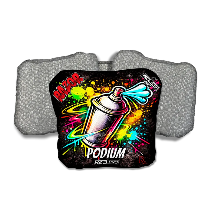 Podium PRO Spraycan SP Silver Back Cornhole Bags
