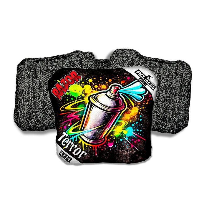 Terror COMP Spraycan SP Black Back Cornhole Bags