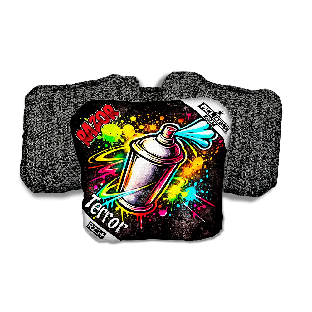 Terror COMP Spraycan SP Black Back Cornhole Bags