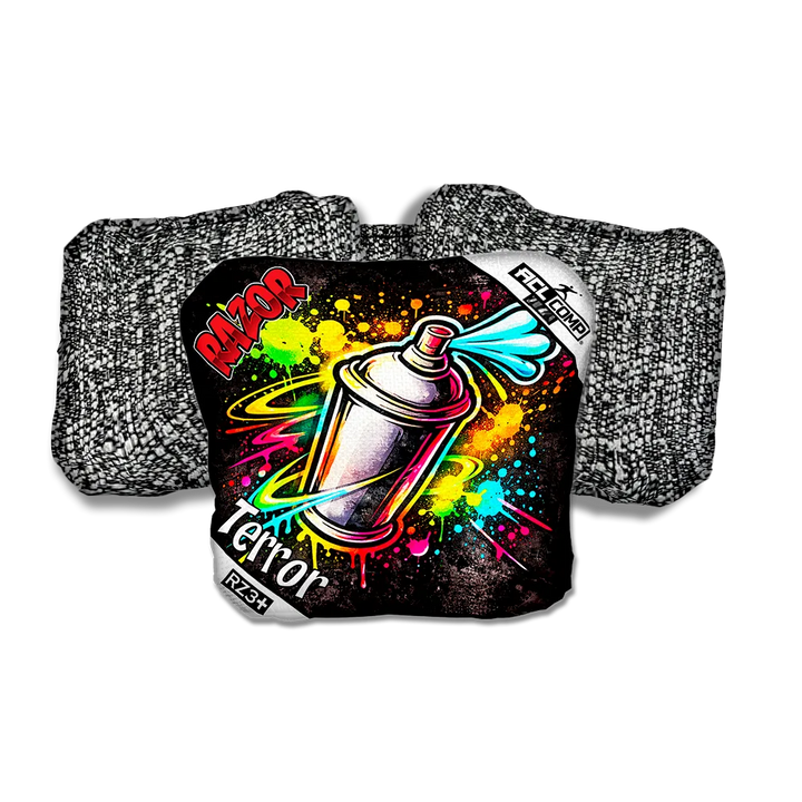 Terror COMP Spraycan SP Salt Pepper Back Cornhole Bags