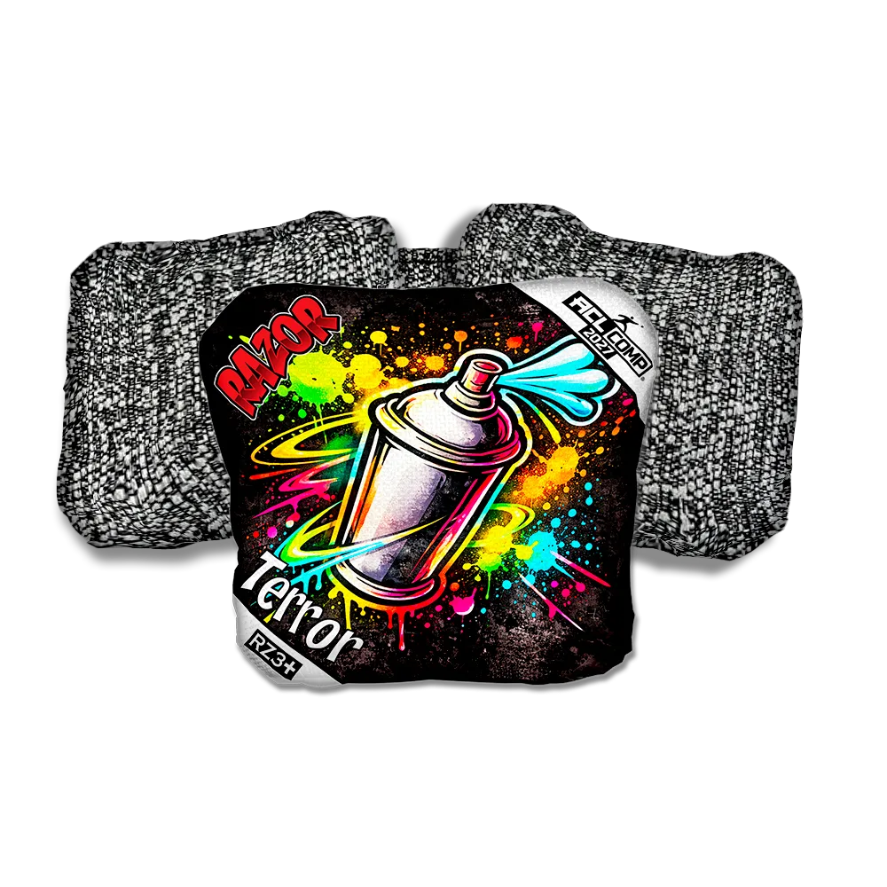 Terror COMP Spraycan SP Salt Pepper Back Cornhole Bags