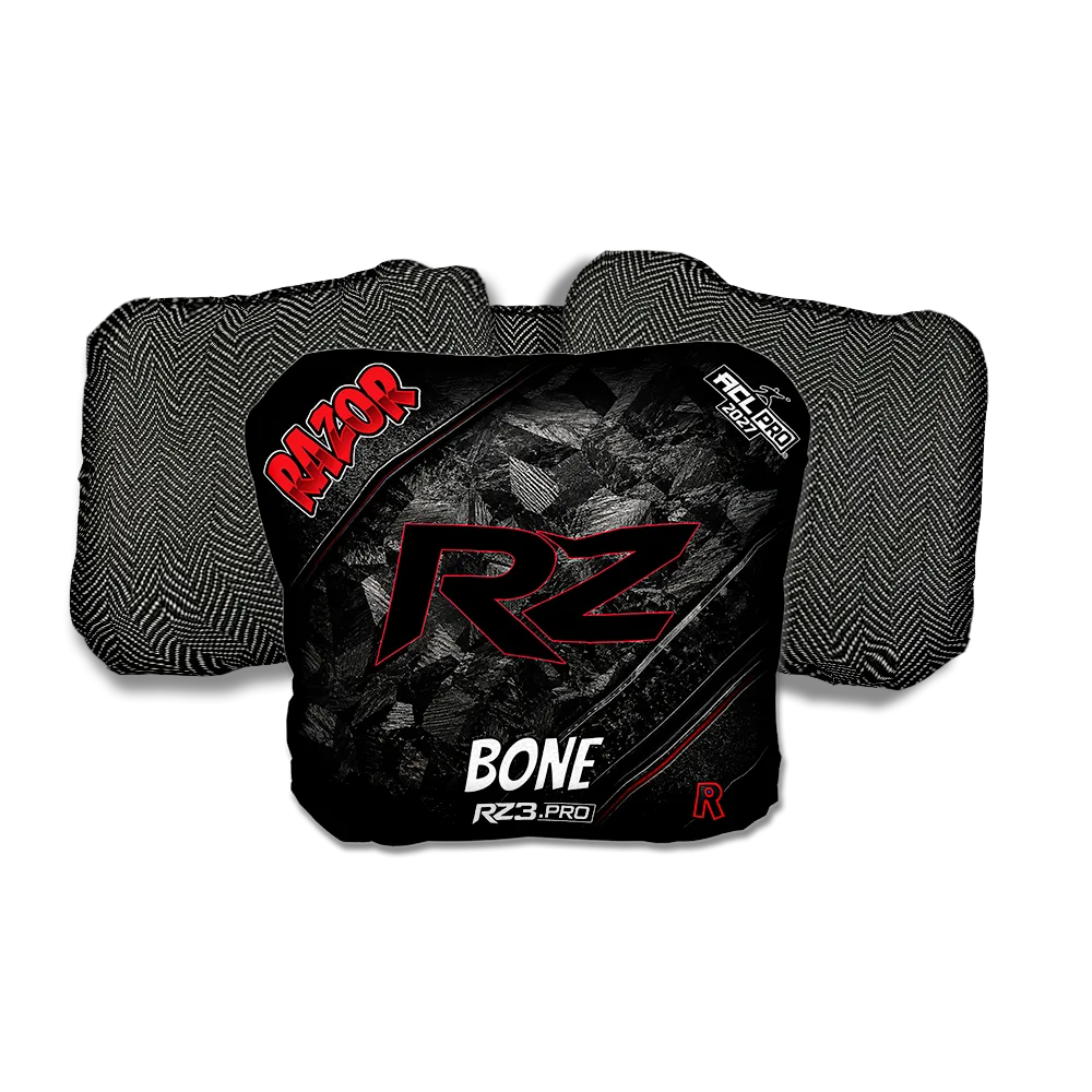 Bone PRO Stealth RZ Black Back Cornhole Bags