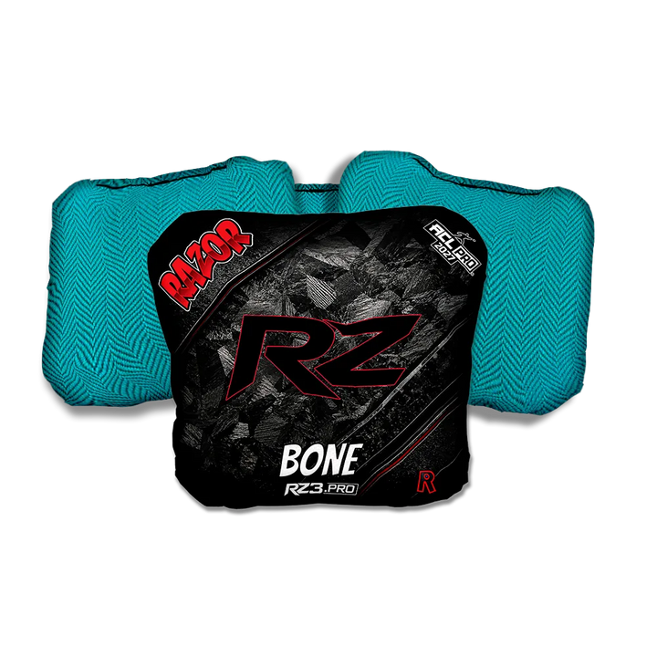 Bone PRO Stealth RZ Teal Back Cornhole Bags