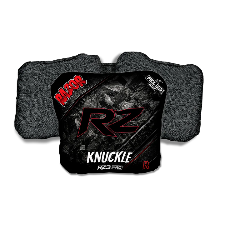 Knuckle PRO Stealth RZ Black Back Cornhole Bags
