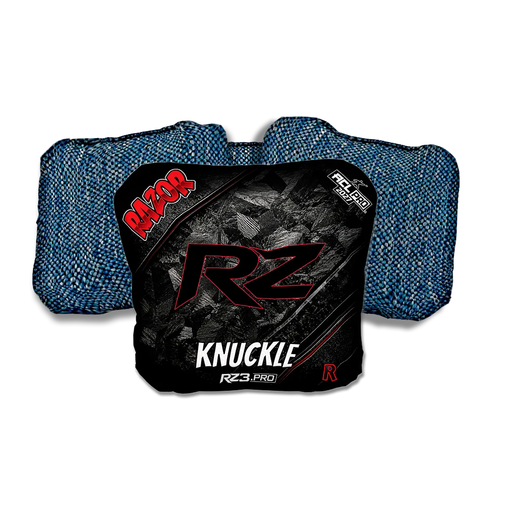 Knuckle PRO Stealth RZ Blue Back Cornhole Bags