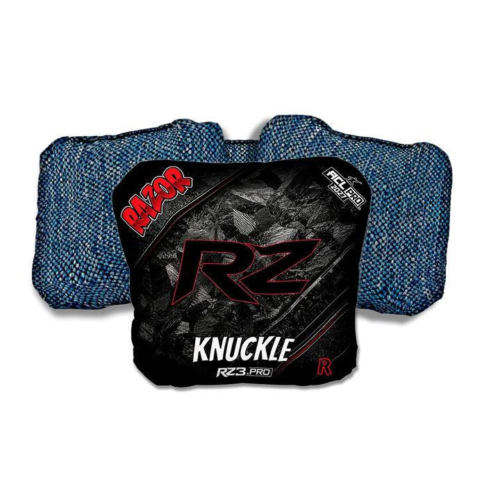 Knuckle PRO Stealth RZ Blue Back Cornhole Bags