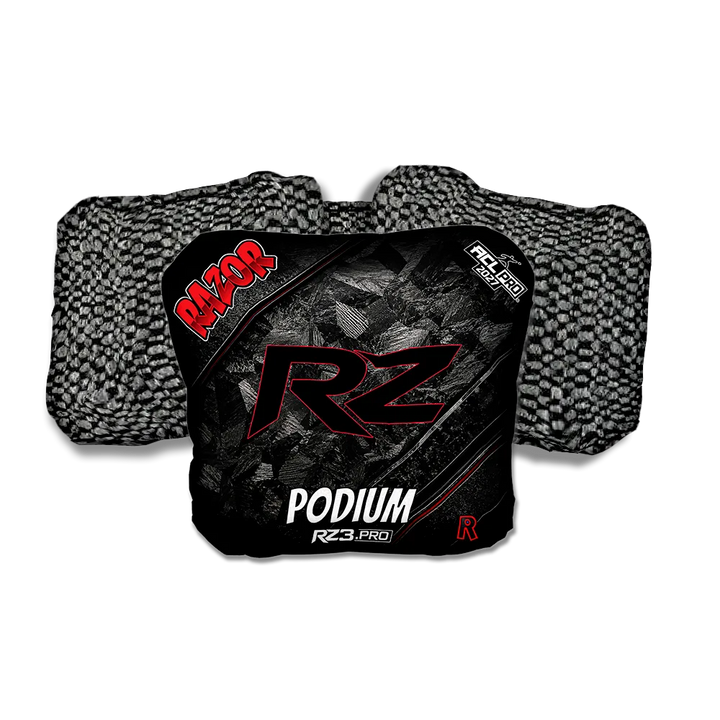 Podium PRO Stealth RZ Black Back Cornhole Bags