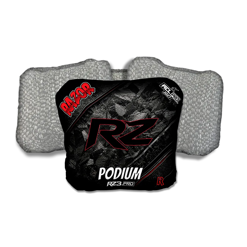 Podium PRO Stealth RZ Silver Back Cornhole Bags