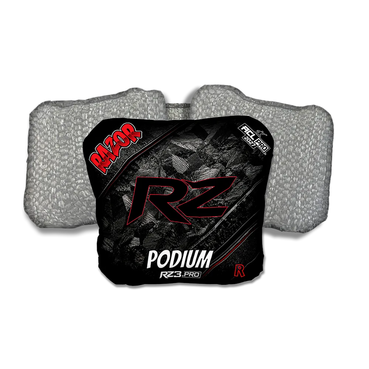 Podium PRO Stealth RZ Silver Back Cornhole Bags