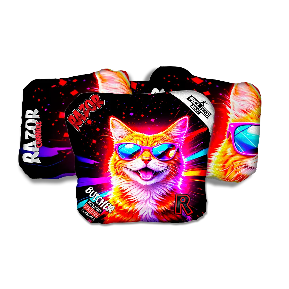 Butcher PRO Tabby Party Animals Cornhole Bags