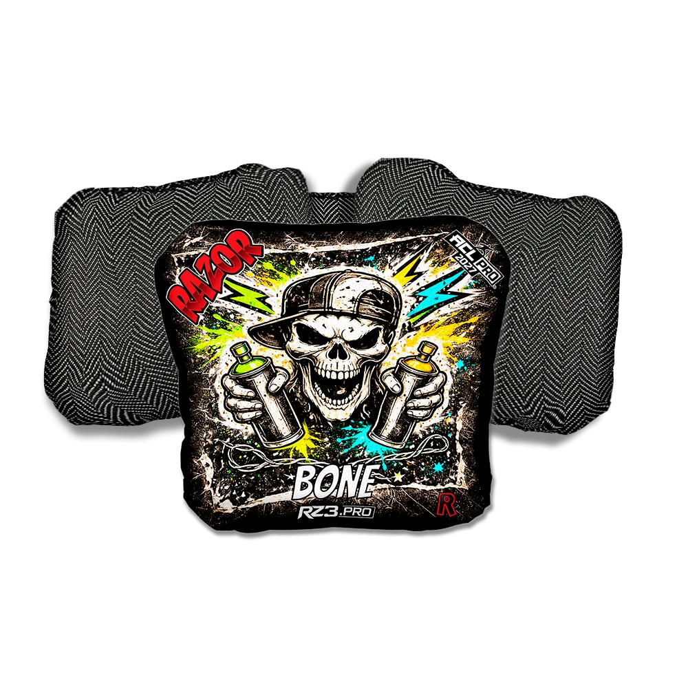 Bone PRO Tagger RT Black Back Cornhole Bags