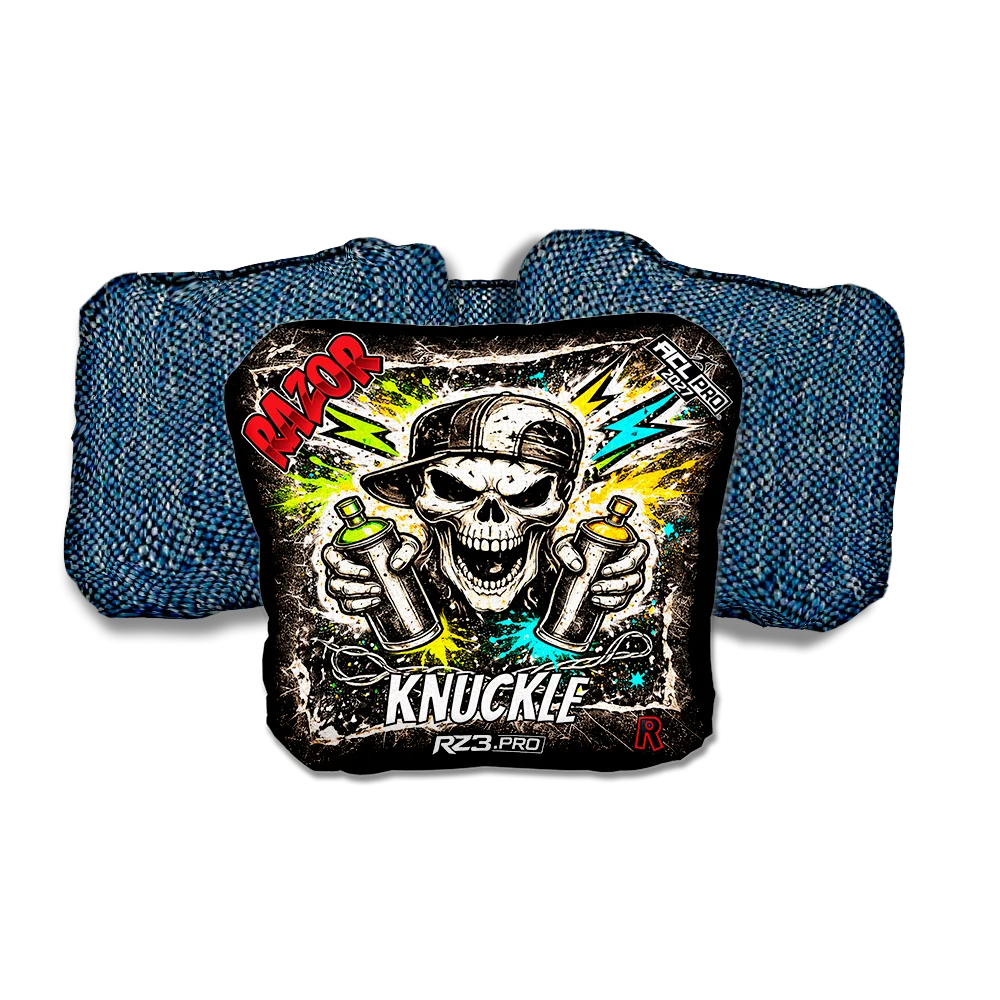 Knuckle PRO Tagger RT Blue Back Cornhole Bags