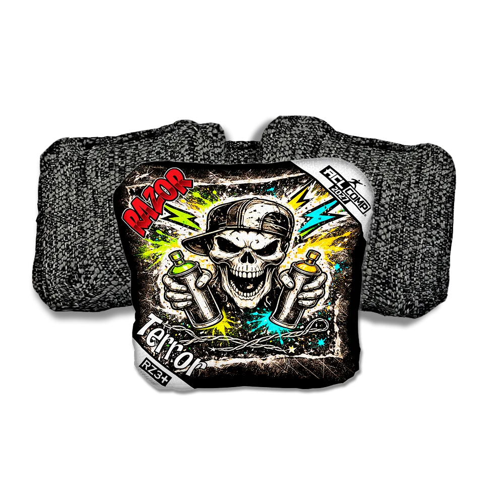 Terror COMP Tagger RT Black Back Cornhole Bags