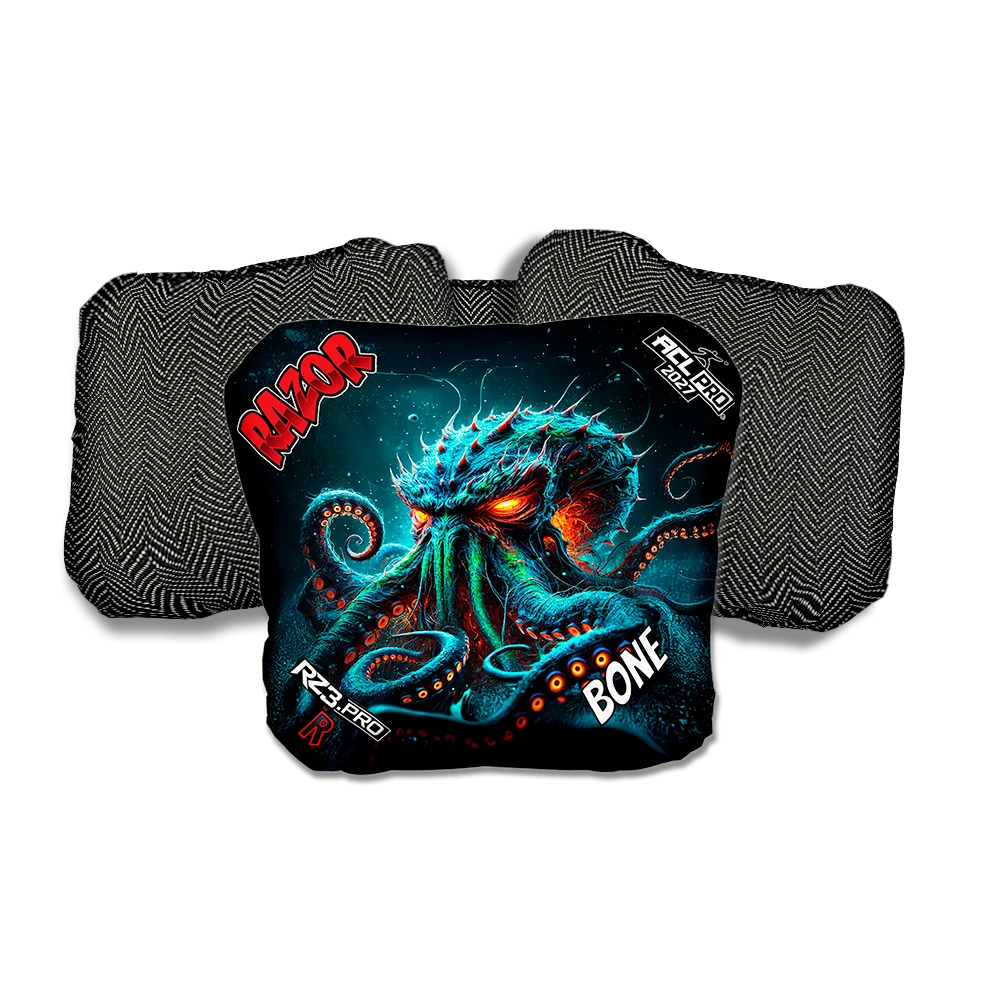 Bone PRO Tentaclash Black Back Cornhole Bags