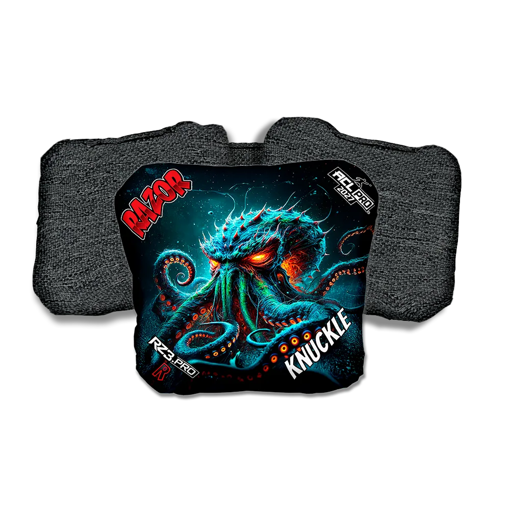 Knuckle PRO Tentaclash Black Back Cornhole Bags
