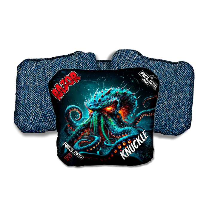 Knuckle PRO Tentaclash Blue Back Cornhole Bags