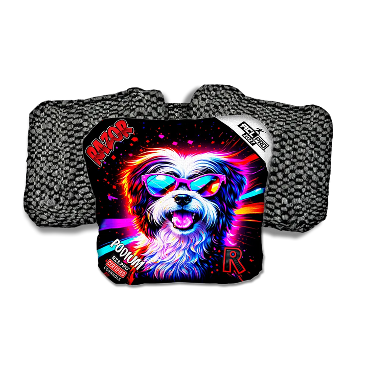 Podium PRO Terrier Party Animals Black Back Cornhole Bags