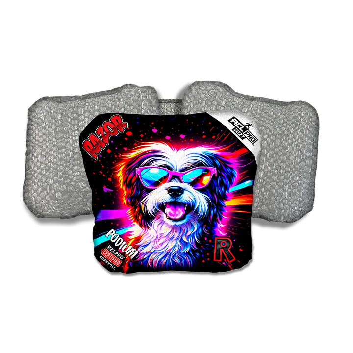 Podium PRO Terrier Party Animals Silver Back Cornhole Bags