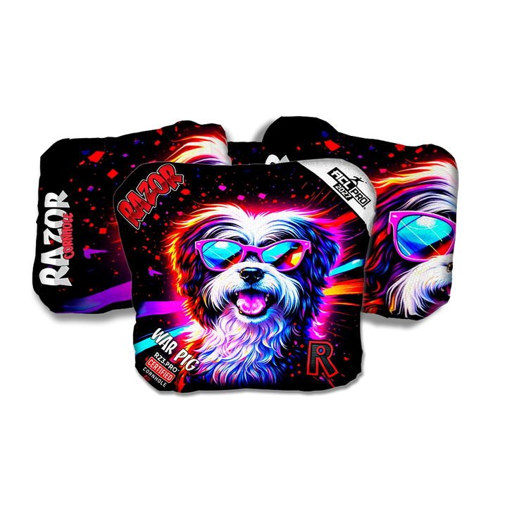 War Pig PRO Terrier Party Animals Cornhole Bags