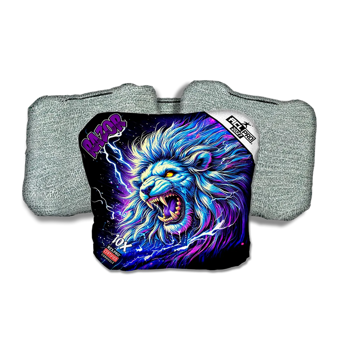 10 X PRO Thundralion Purple Series Light Back Cornhole Bags