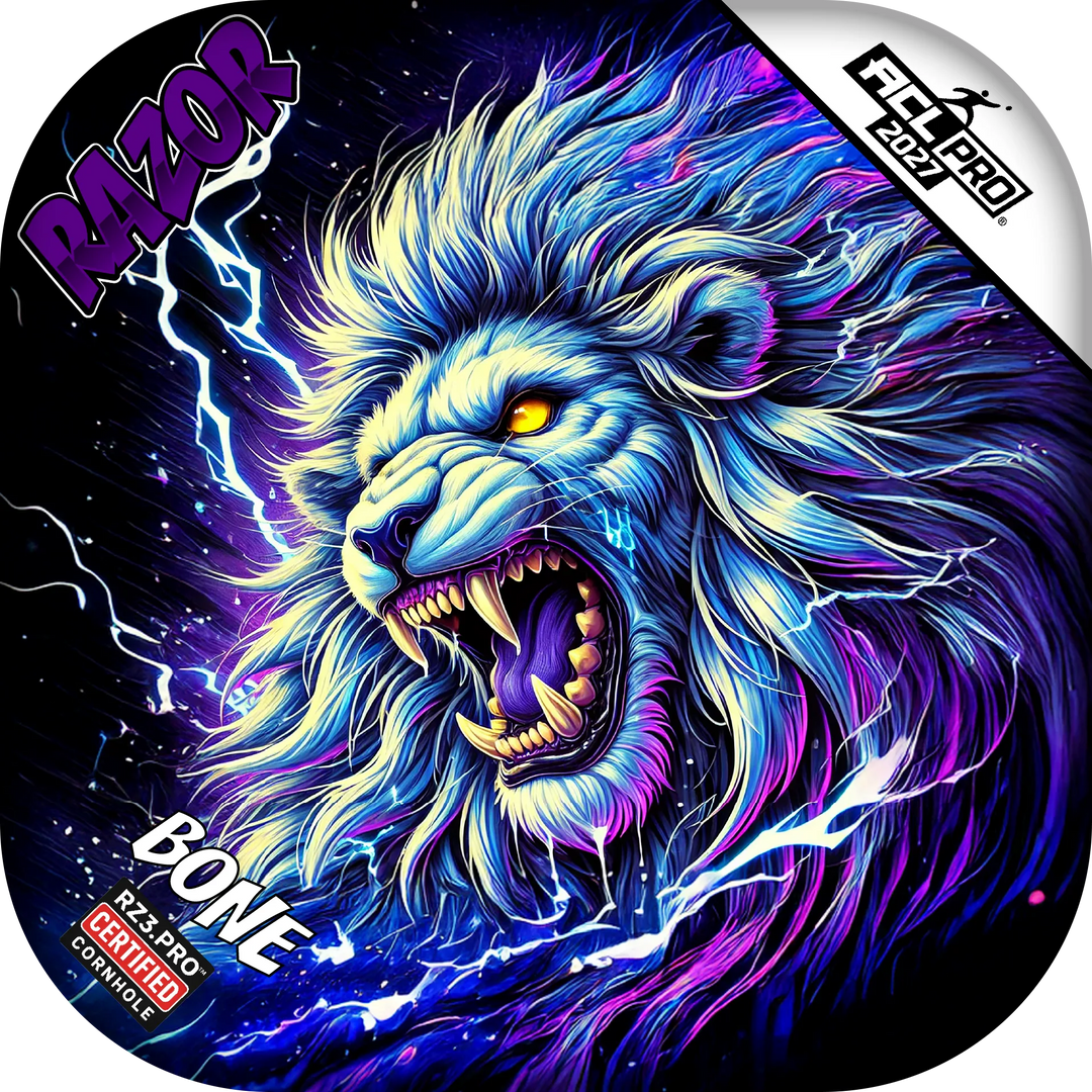 Bone PRO Thundralion Purple Series Cornhole Bags
