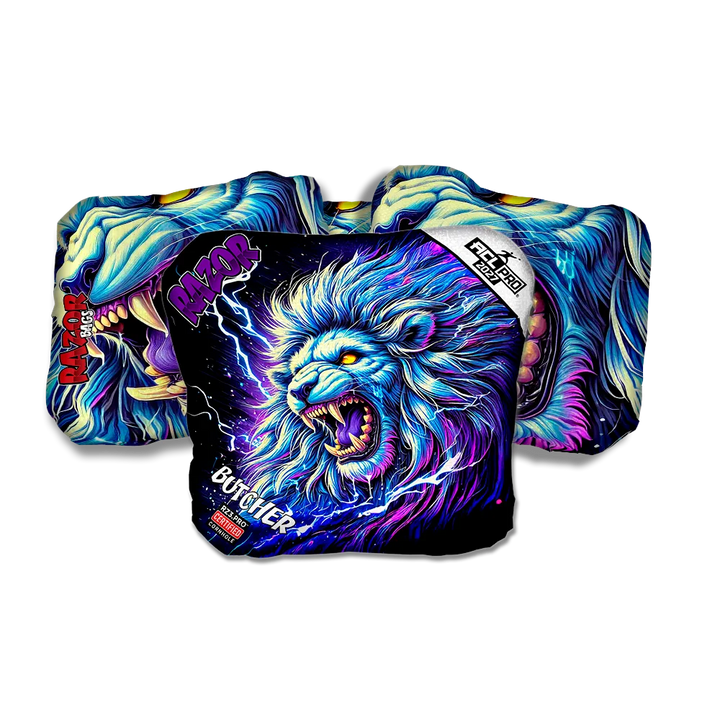 Butcher PRO Thundralion Purple Series Cornhole Bags