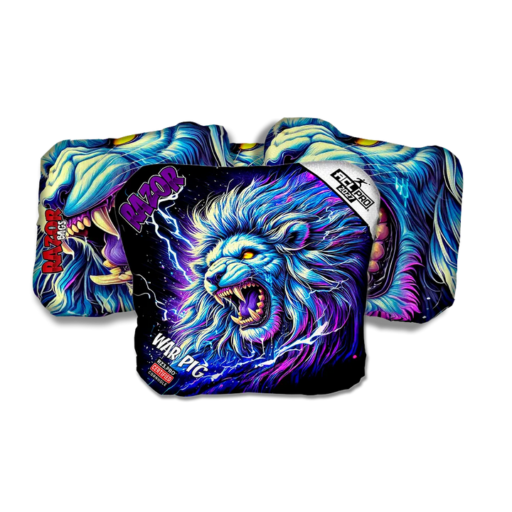War Pig PRO Thundralion Purple Series Cornhole Bags