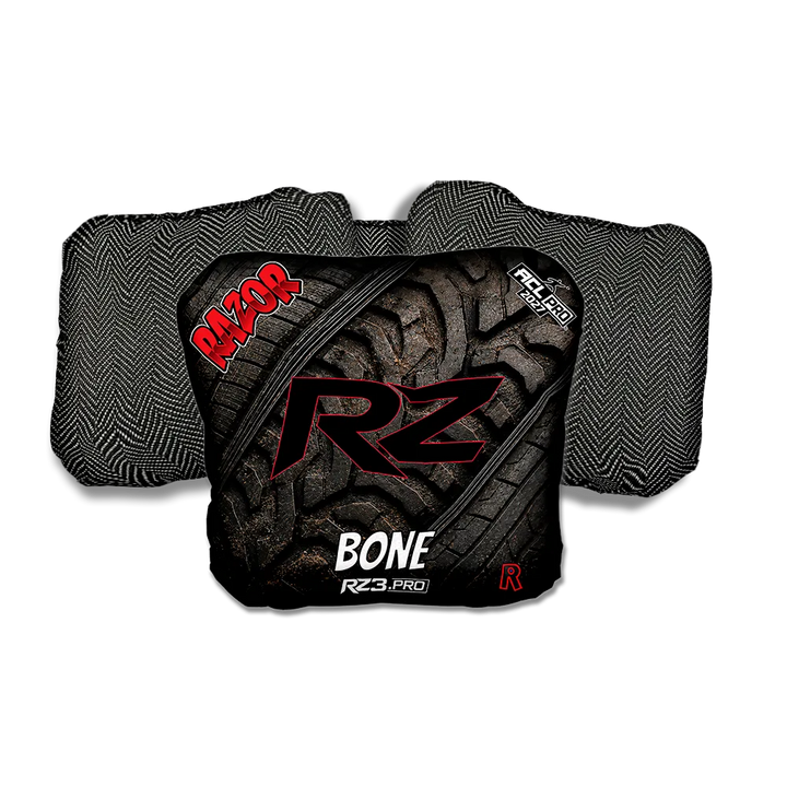 Bone PRO Traction RZ Black Back Cornhole Bags