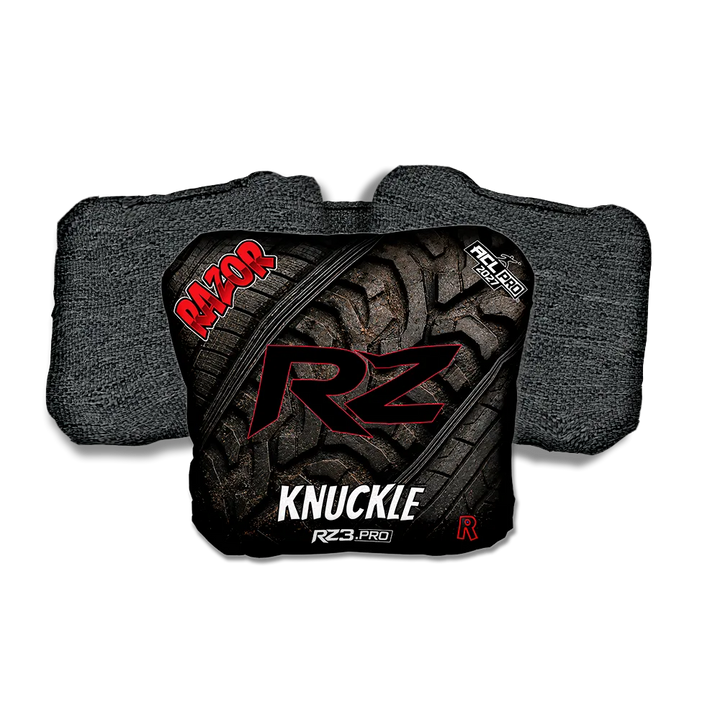 Knuckle PRO Traction RZ Black Back Cornhole Bags