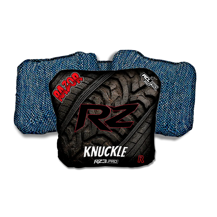 Knuckle PRO Traction RZ Blue Back Cornhole Bags