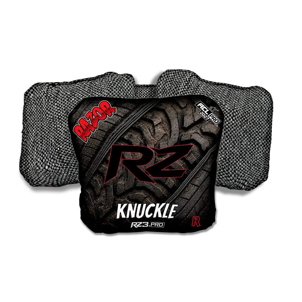 Knuckle PRO Traction RZ Gray Back Cornhole Bags