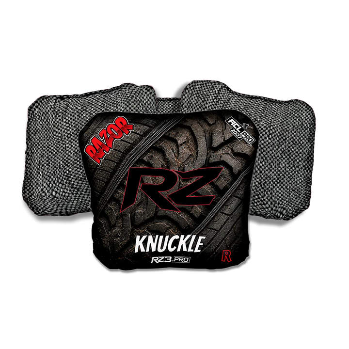 Knuckle PRO Traction RZ Gray Back Cornhole Bags