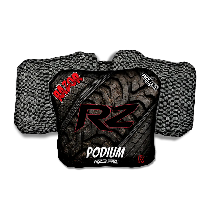 Podium PRO Traction RZ Black Back Cornhole Bags