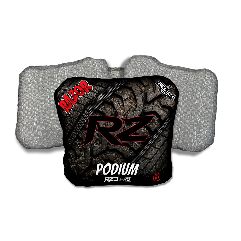 Podium PRO Traction RZ Silver Back Cornhole Bags