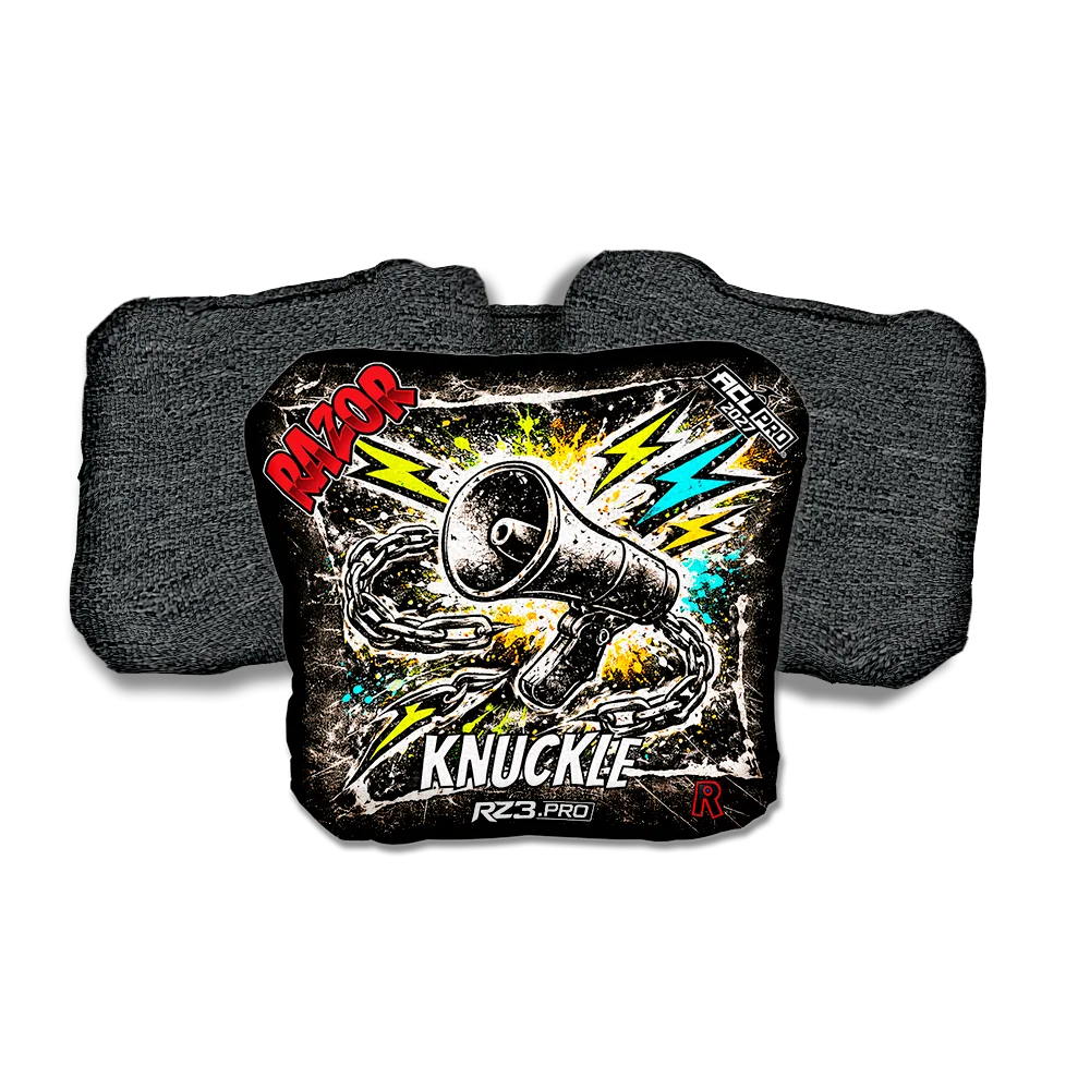 Knuckle PRO Uproar RT Black Back Cornhole Bags