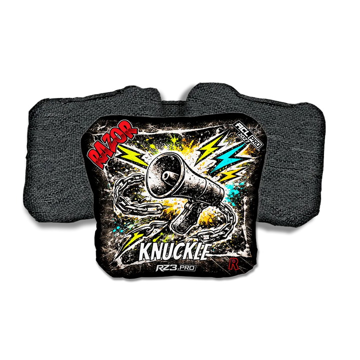 Knuckle PRO Uproar RT Black Back Cornhole Bags