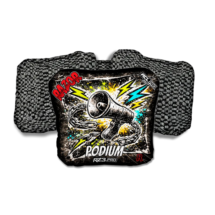 Podium PRO Uproar RT Black Back Cornhole Bags