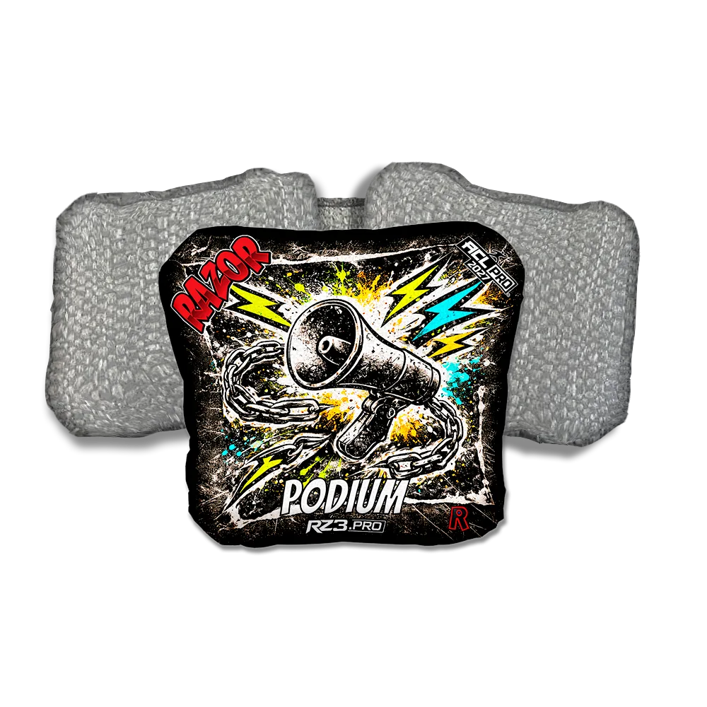 Podium PRO Uproar RT Silver Back Cornhole Bags