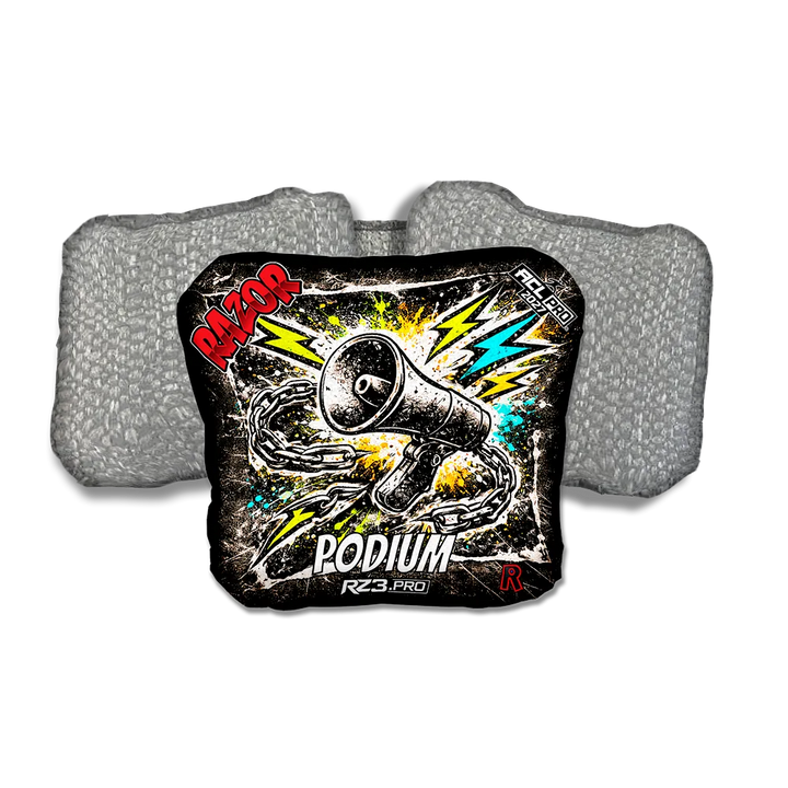 Podium PRO Uproar RT Silver Back Cornhole Bags