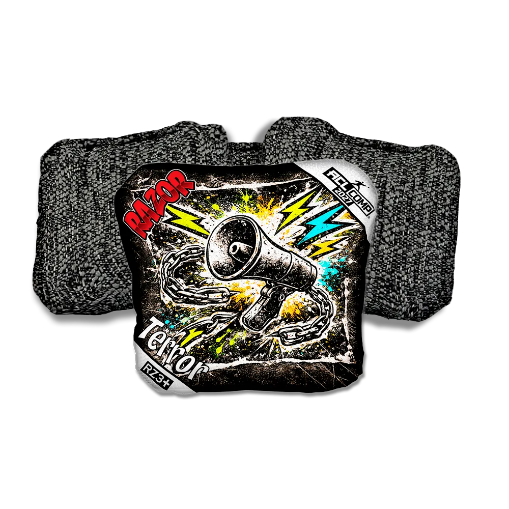 Terror COMP Uproar RT Black Back Cornhole Bags