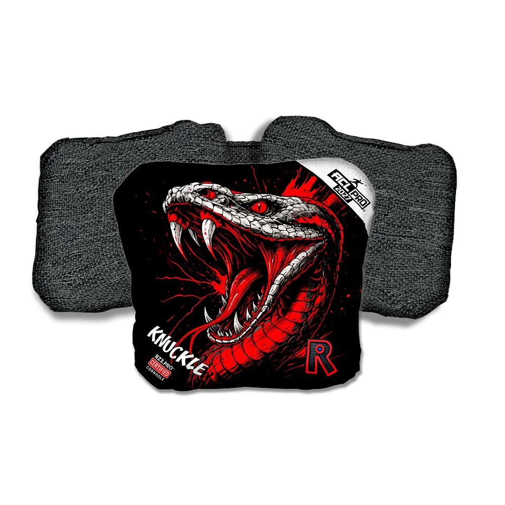 Knuckle PRO Viper Black Series Black Back Cornhole Bags