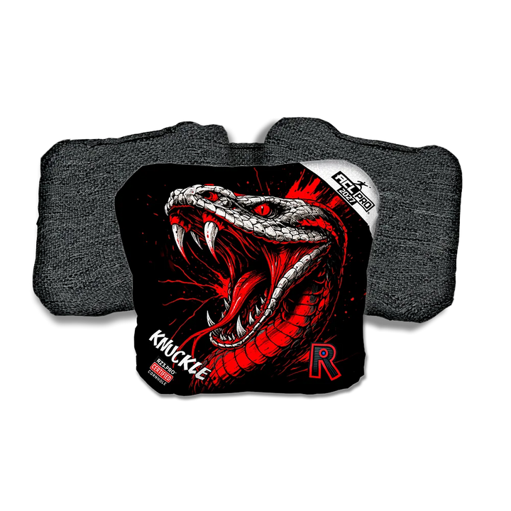 Knuckle PRO Viper Black Series Black Back Cornhole Bags
