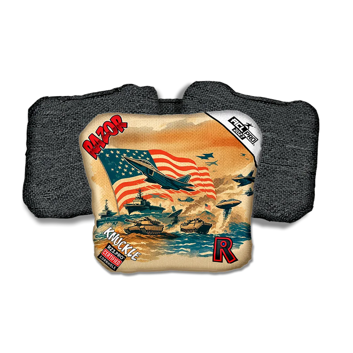 Knuckle PRO Warpath Black Back Cornhole Bags