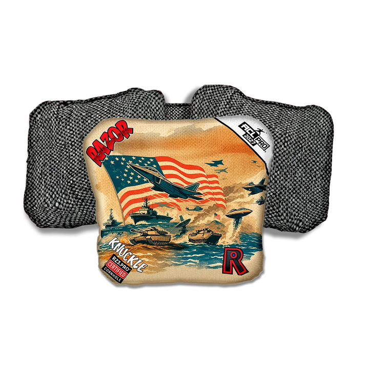 Knuckle PRO Warpath Gray Back Cornhole Bags