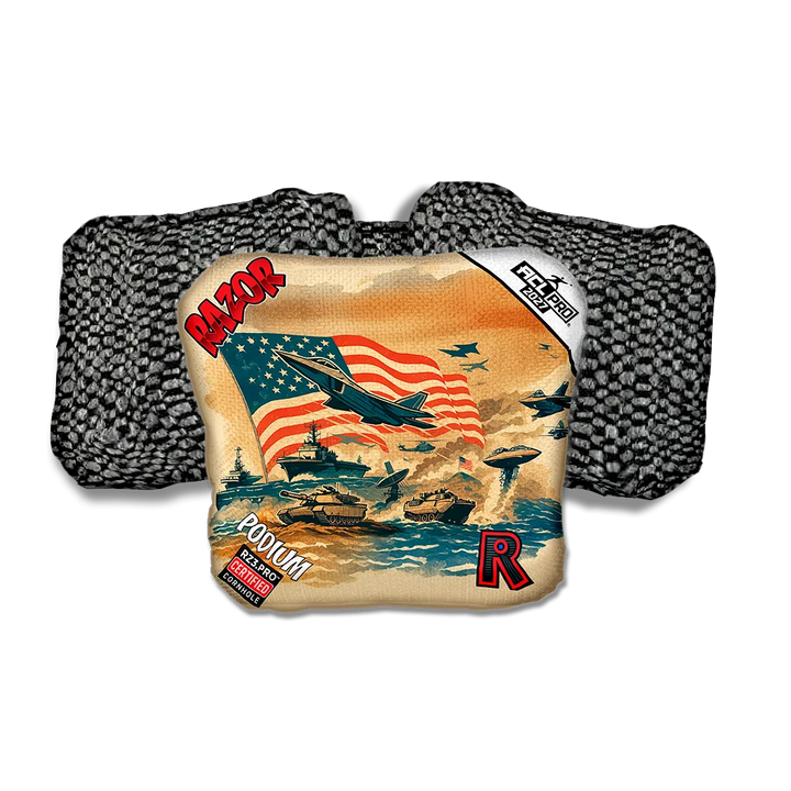 Podium PRO Warpath Black Back Cornhole Bags