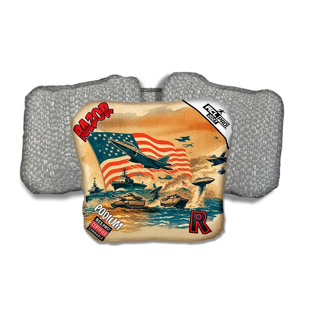 Podium PRO Warpath Silver Back Cornhole Bags