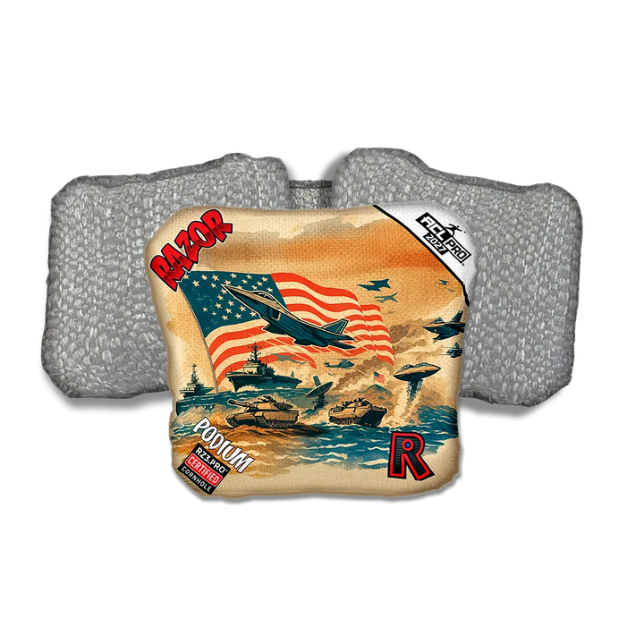 Podium PRO Warpath Silver Back Cornhole Bags