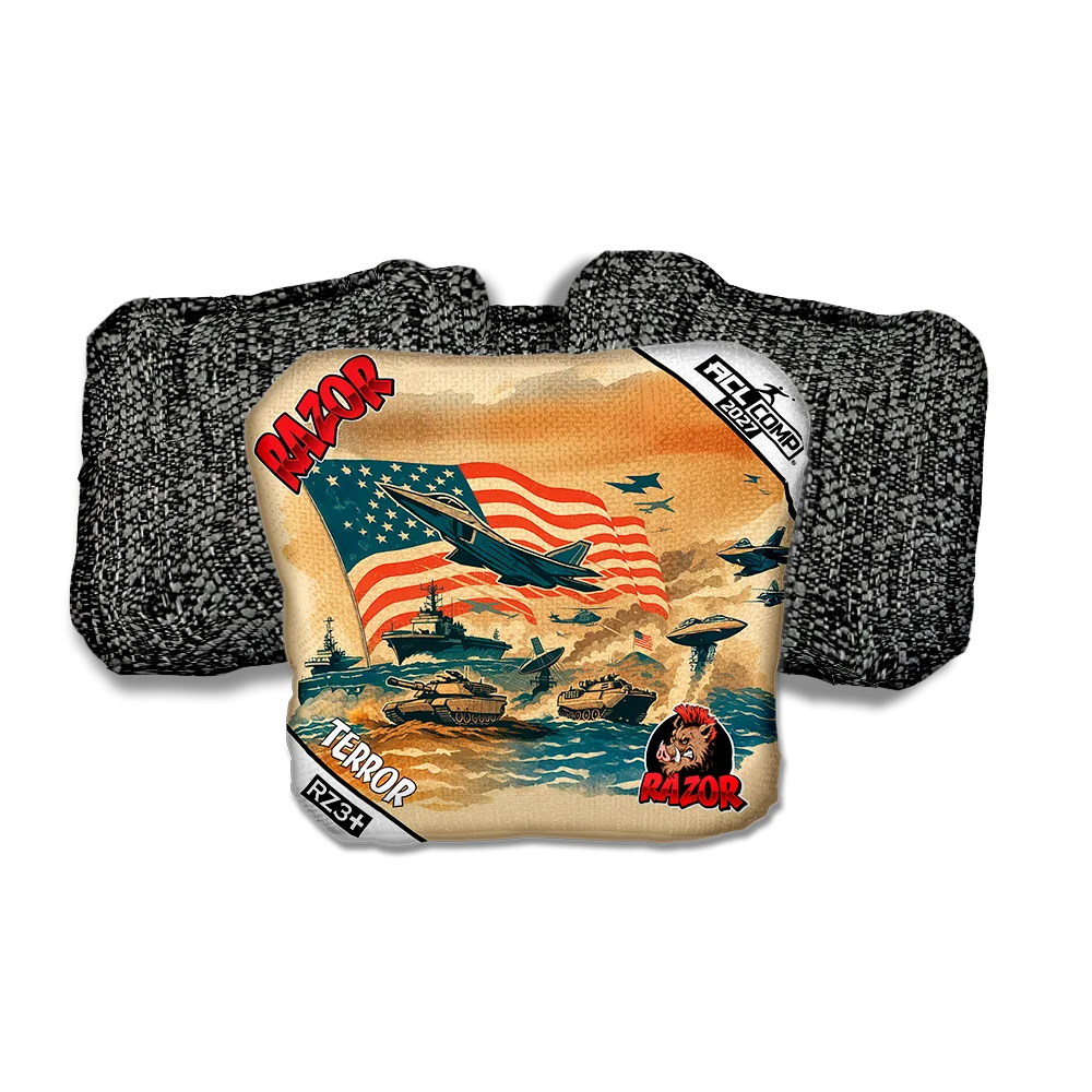 Terror COMP Warpath Black Back Cornhole Bags