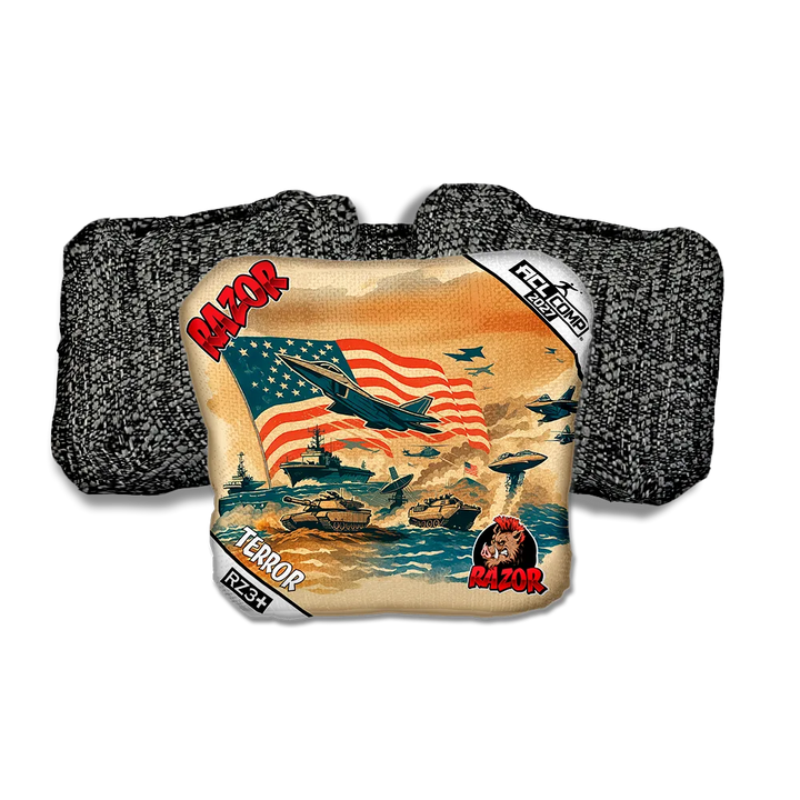 Terror COMP Warpath Black Back Cornhole Bags