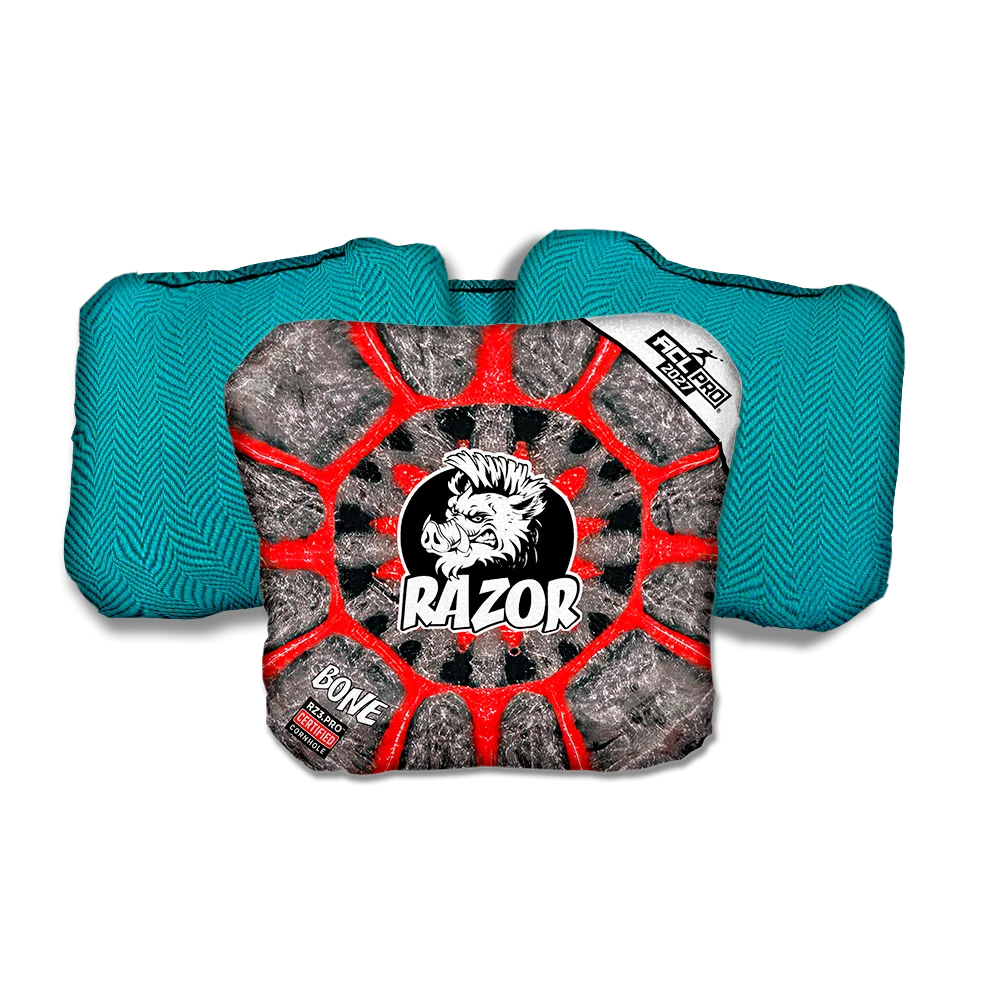 Bone PRO Web Teal Back Cornhole Bags